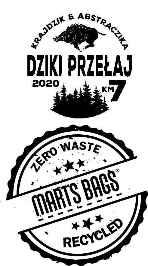 Oznakowany plecak logiem Dziki Przełaj 2020