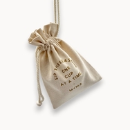 Woreczek standard, bwełna organiczna 220g, złoty nadruk, sitodruk