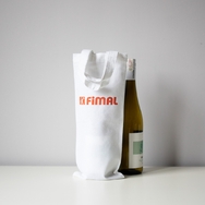 Torba na jeną butelkę, surówka 150g biała, nadruk sitodruk