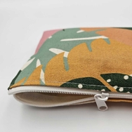 kosmetyczka płaska, bawełna organiczna 220g, dtt, suwak plastikowy