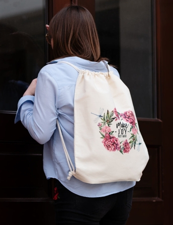 workoplecak bawełniany z nadrukiem dtg